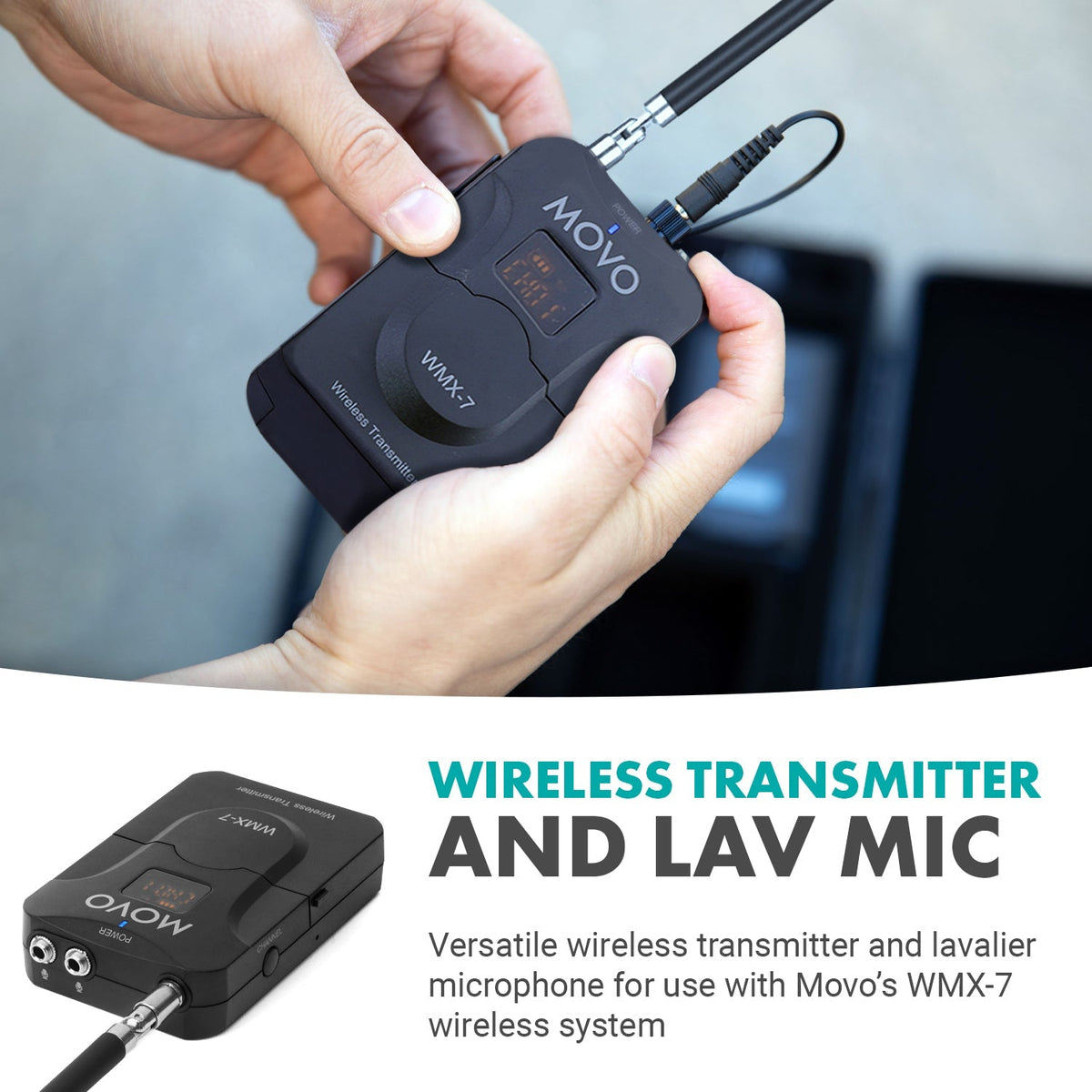 Lavalier Microphone and Wireless Transmitter - Movo
