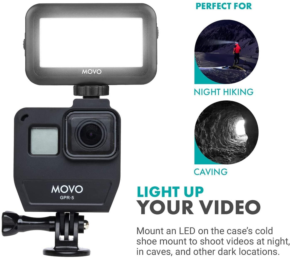Media Housing Case Compatible with GoPro | GPR-5 | Movo - Movo
