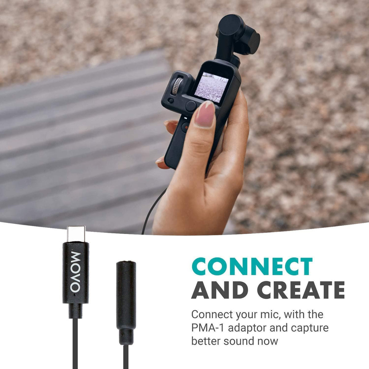 PMA-1 | Microphone Adapter for DJI OSMO Pocket | Movo