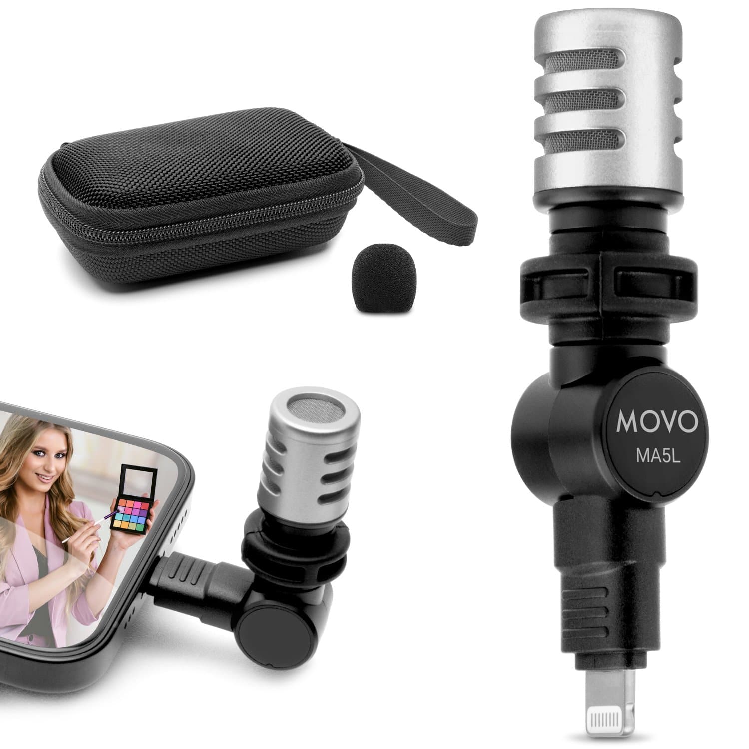 LIUWID Microphone Lavalier sans fil, mini Vlog avec écran numérique, boîtier de charge, annulation du bruit, 3 en 1 pour l'enregistrement vidéo (jaune LIUWID Microphone Lavalier sans fil, mini Vlog avec écran numérique, boîtier de charge, annulation du bruit, 3 en 1 pour l'enregistrement vidéo (jaune