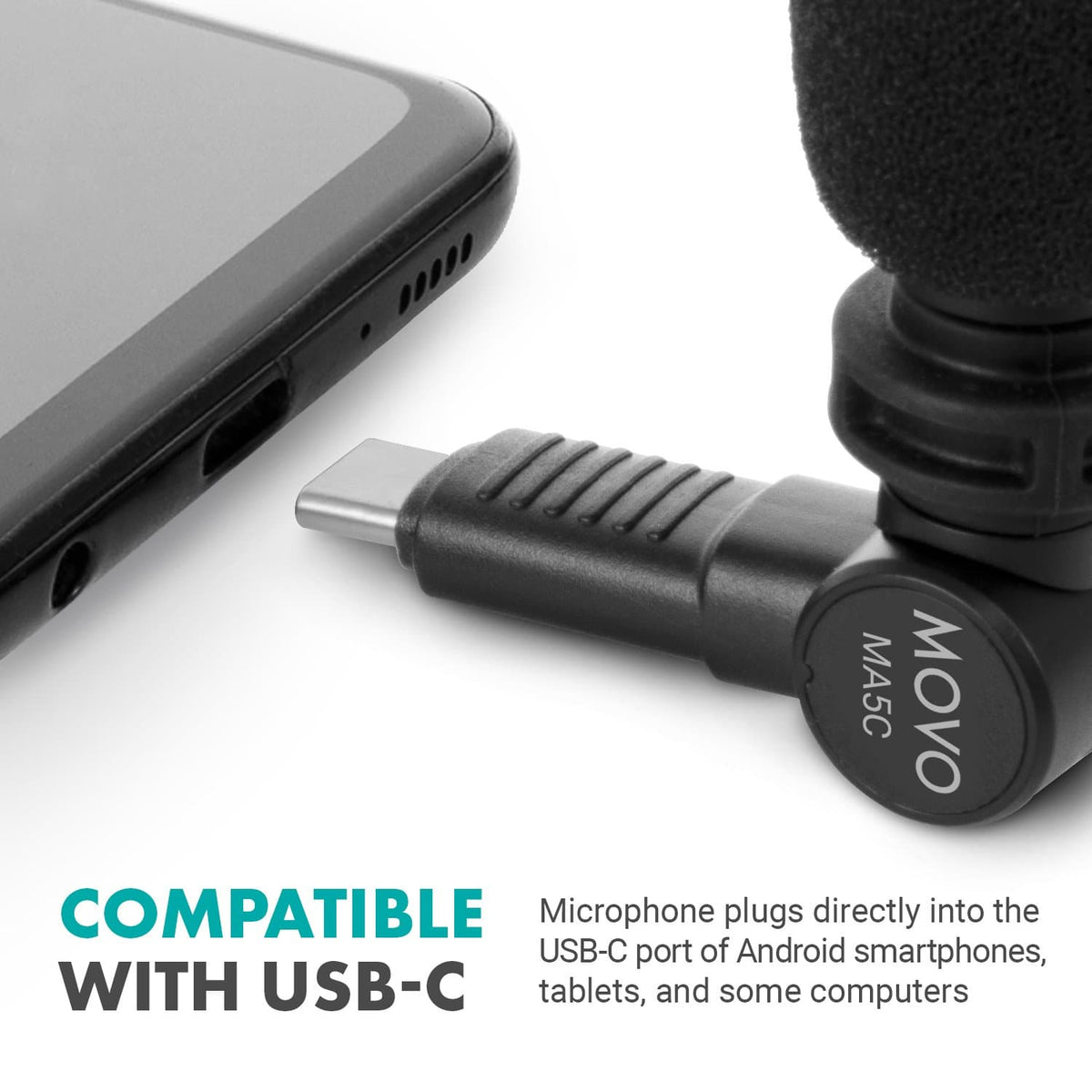 Mini Microphone USB-C Android Smartphones + Tablets - Movo