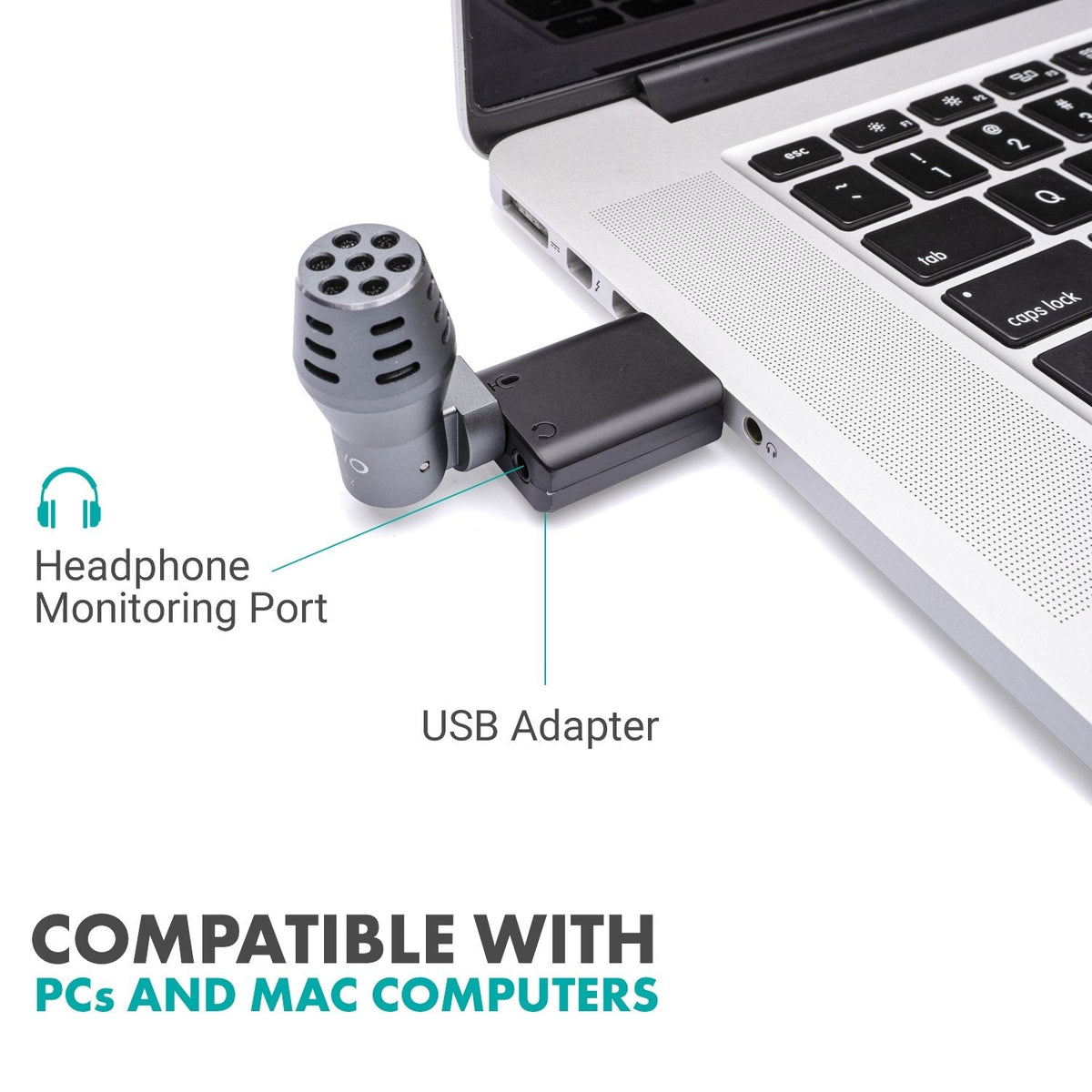 Mini Omnidirectional Microphone for PC and Mac | DOM2-USB | Movo - Movo