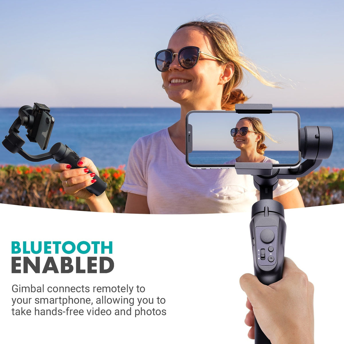 Motorized 3-Axis Handheld Gimbal Stabilizer for Smartphones - Movo
