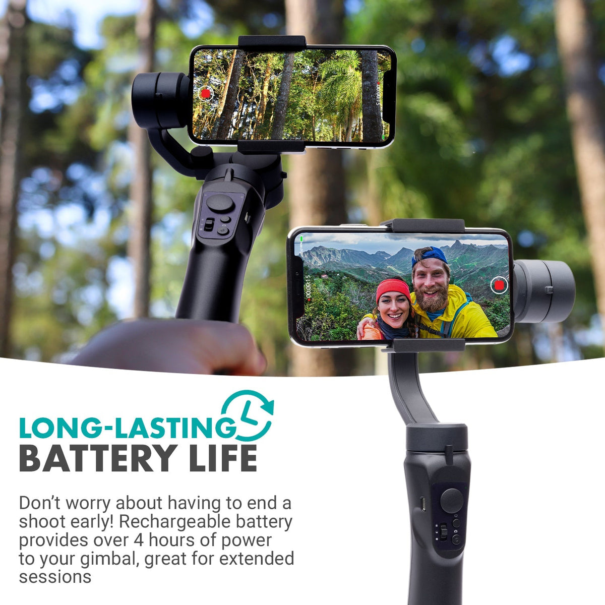 Motorized 3-Axis Handheld Gimbal Stabilizer for Smartphones - Movo