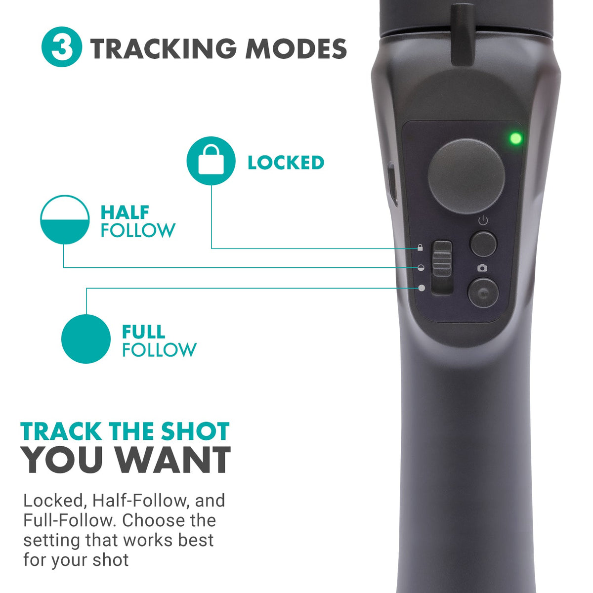 Motorized 3-Axis Handheld Gimbal Stabilizer for Smartphones - Movo