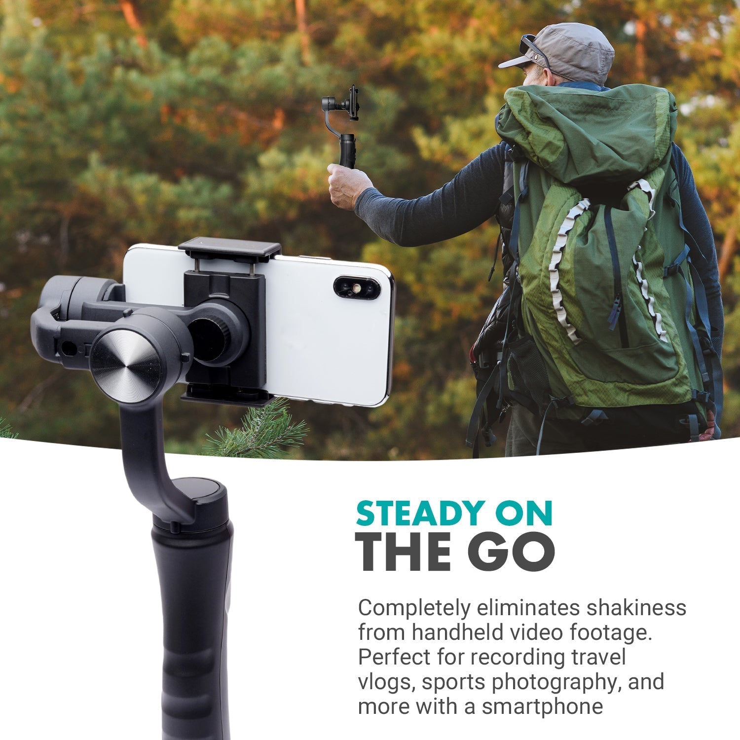 Motorized 3-Axis Handheld Gimbal Stabilizer for Smartphones - Movo