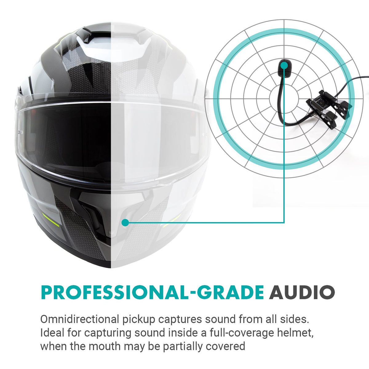 Movo ACM400 | Flexible Gooseneck Omnidirectional Helmet Mic for GoPro - Movo