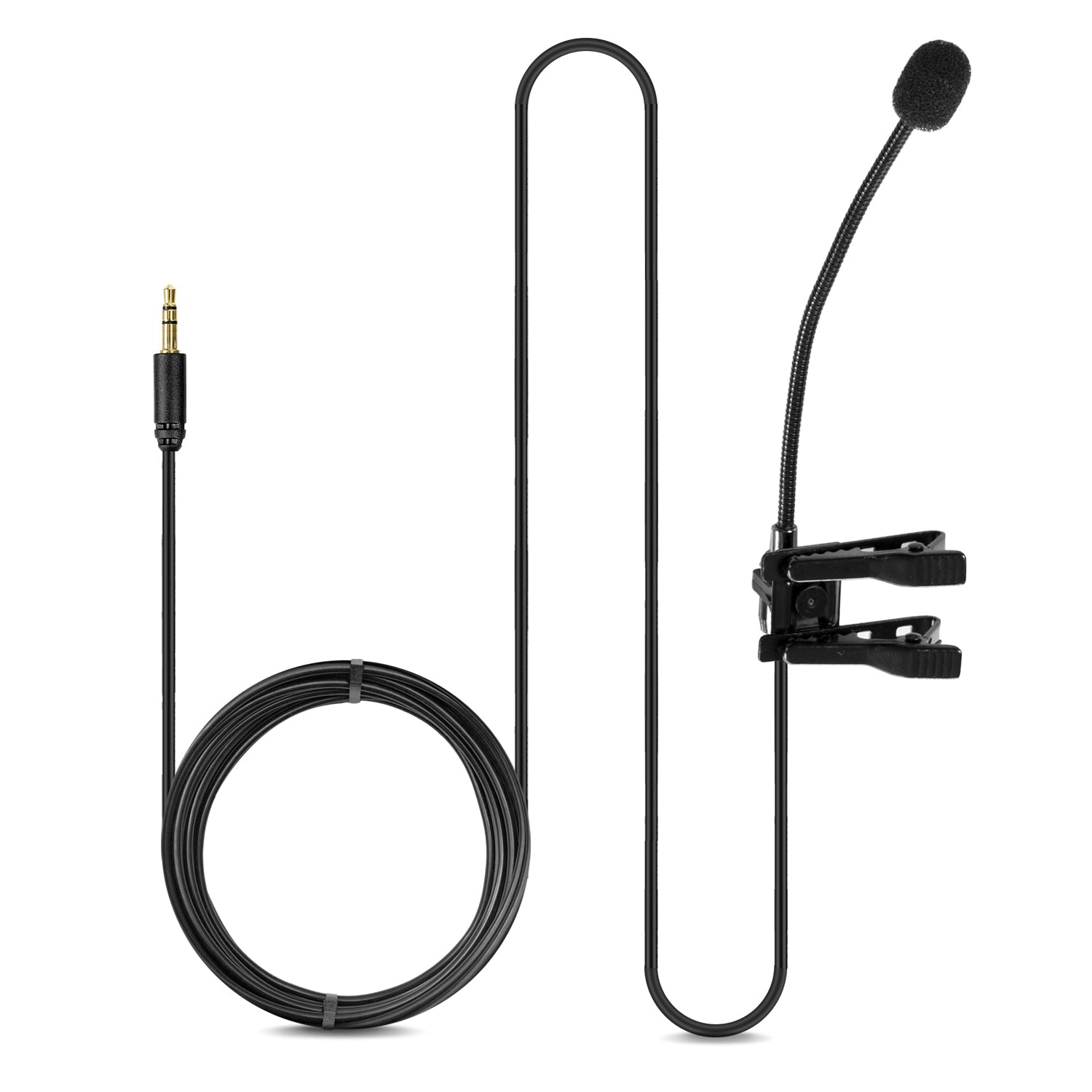 Active Clip-On Microphone For GoPro Hero 7 Black - Pro Sports Mini Lavalier Mic