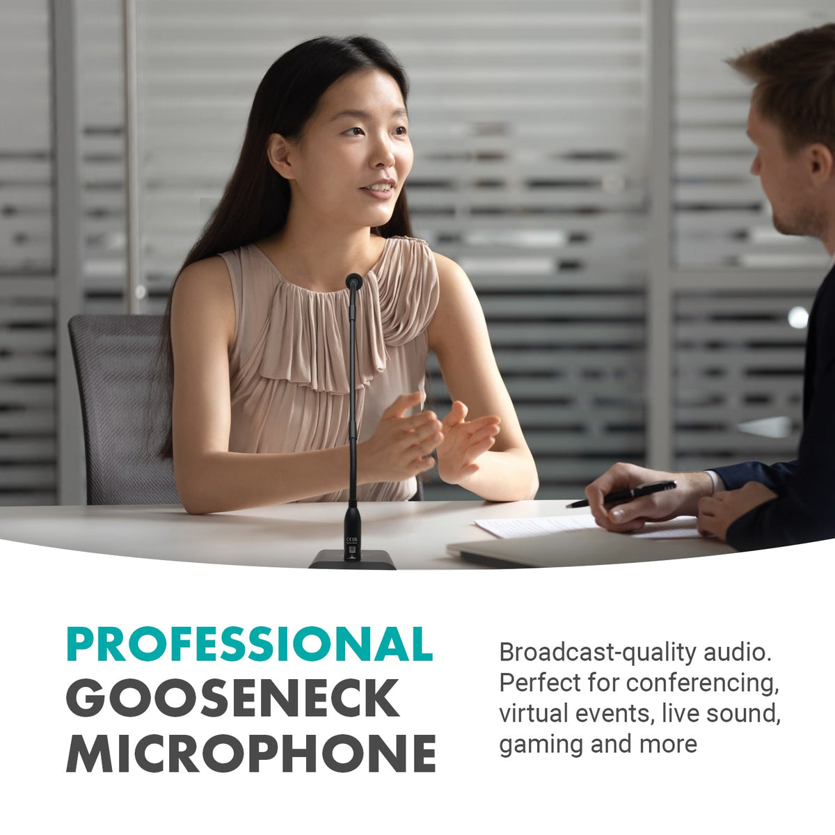 Movo GM-5 | 18&quot; Professional USB Gooseneck Microphone - Movo