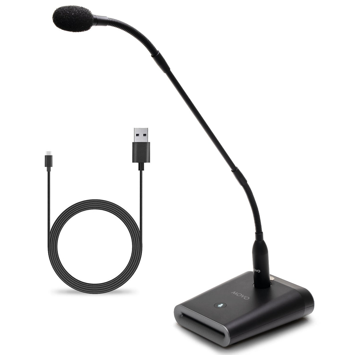 Movo GM-5 | 18&quot; Professional USB Gooseneck Microphone - Movo