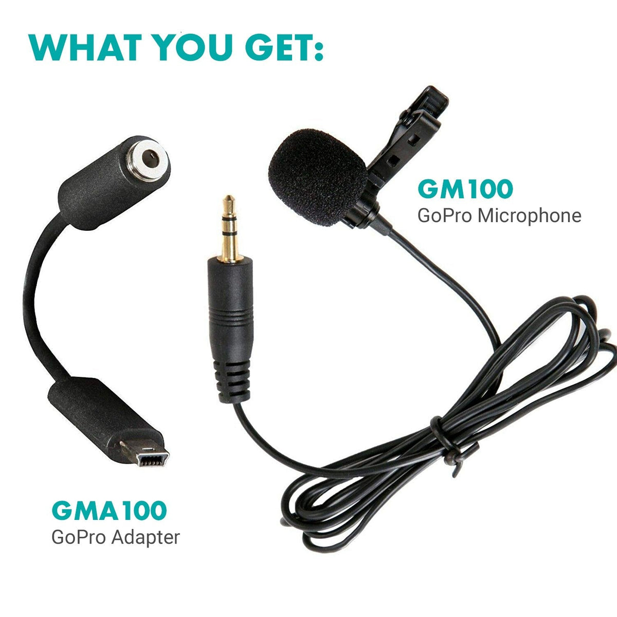 Movo GM100 | Condensor GoPro Mic | Battery-Free Omidirectional Lav Mic - Movo