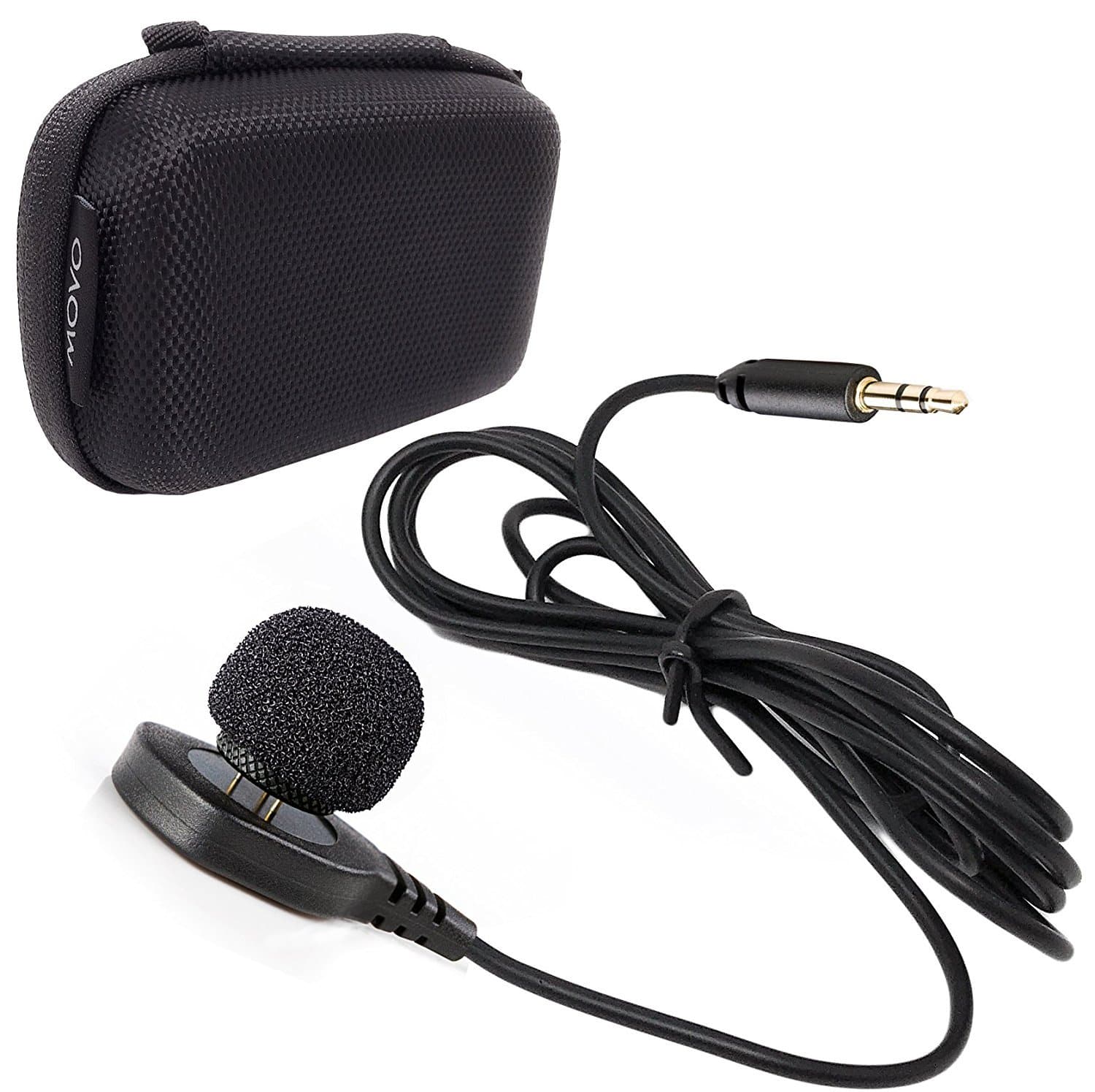 Movo LV-M5 Discreet Pin Lavalier Omnidirectional Microphone with 3.5mm TRS Connector - for Dslr Cameras, Camcorders, Recorders