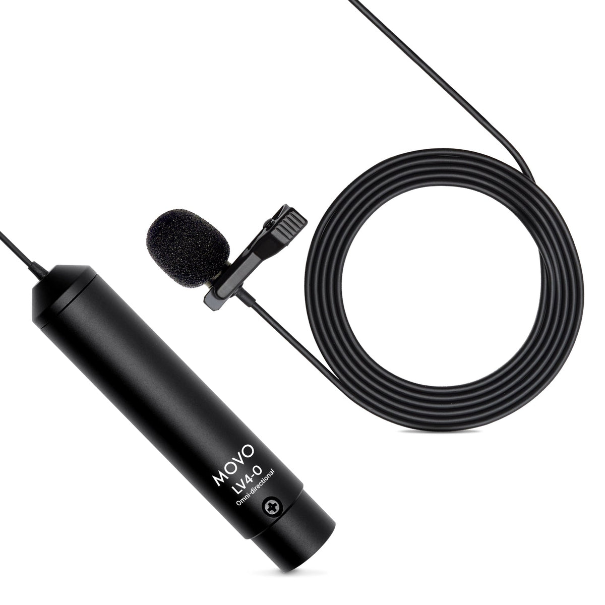 Movo LV4 | Lav Mic XLR | XLR Lavalier Microphone Interview Kit - Movo