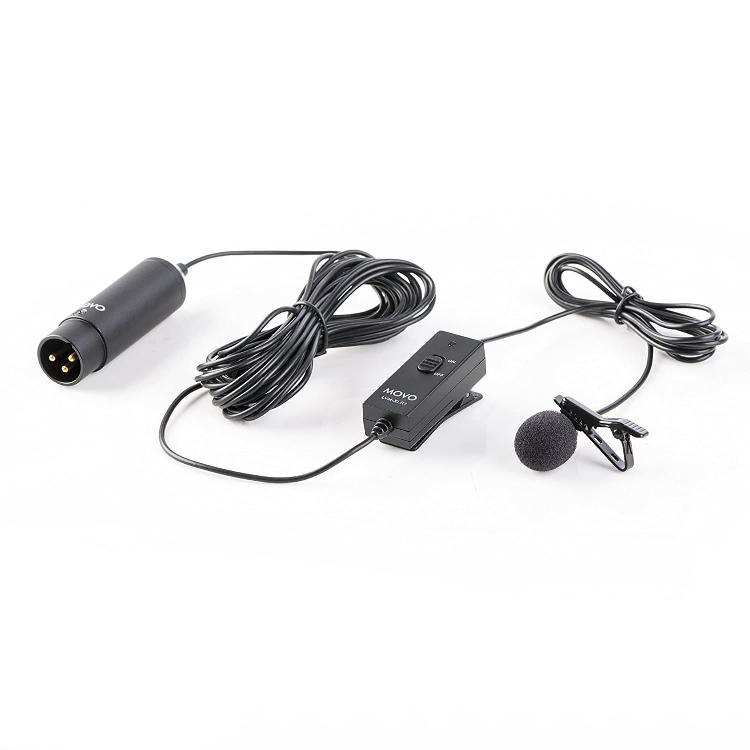 LVM-XLR1 | Battery-Powered XLR Omnidirectional Lav Microphone | Movo