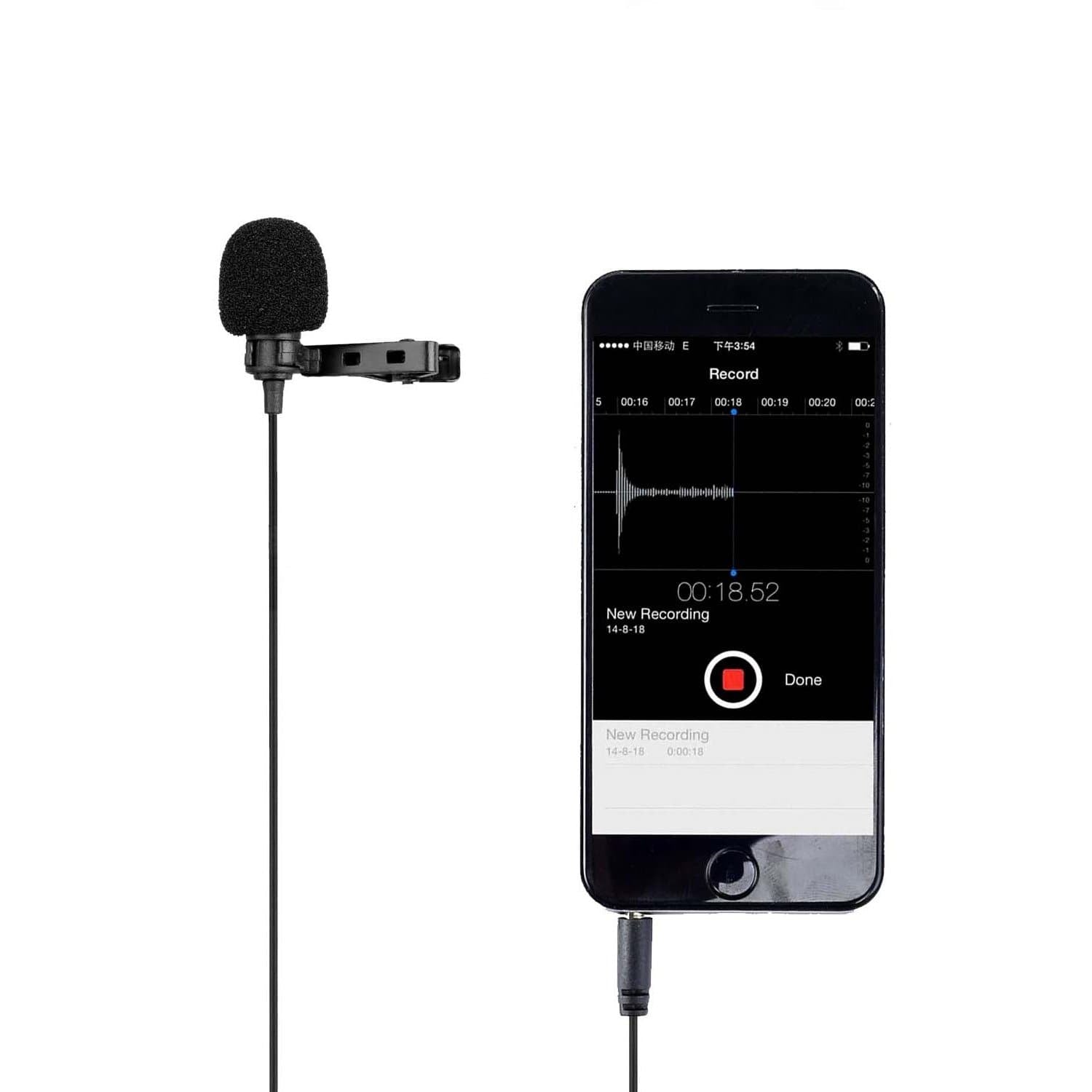 PM10 Black or White Lavalier Microphone for Smartphones Movo