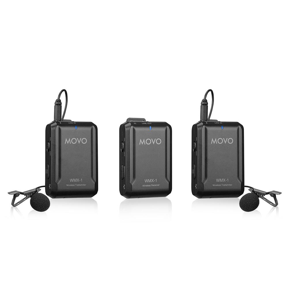 Movo WMX-1-Duo | Dual Universal Wireless Lavalier Microphone System - Movo