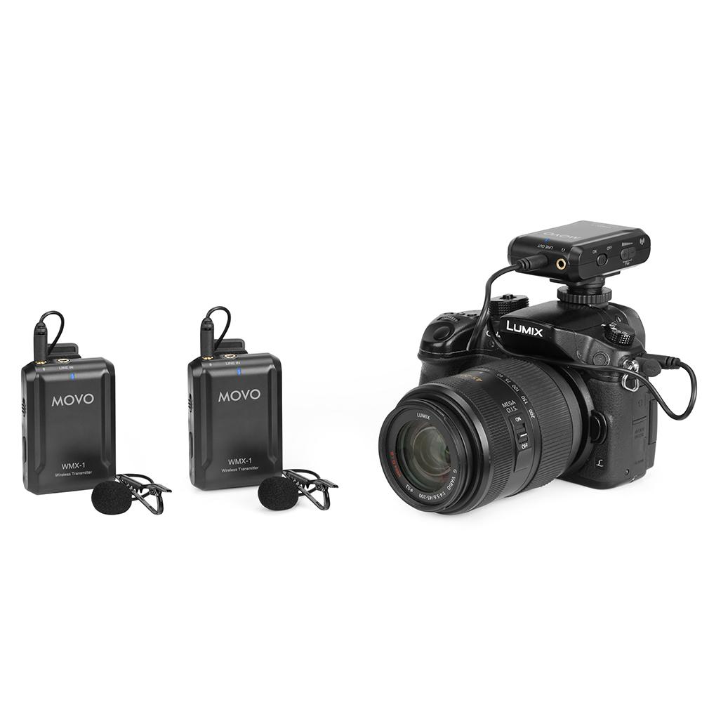 Movo WMX-1-Duo | Dual Universal Wireless Lavalier Microphone System - Movo