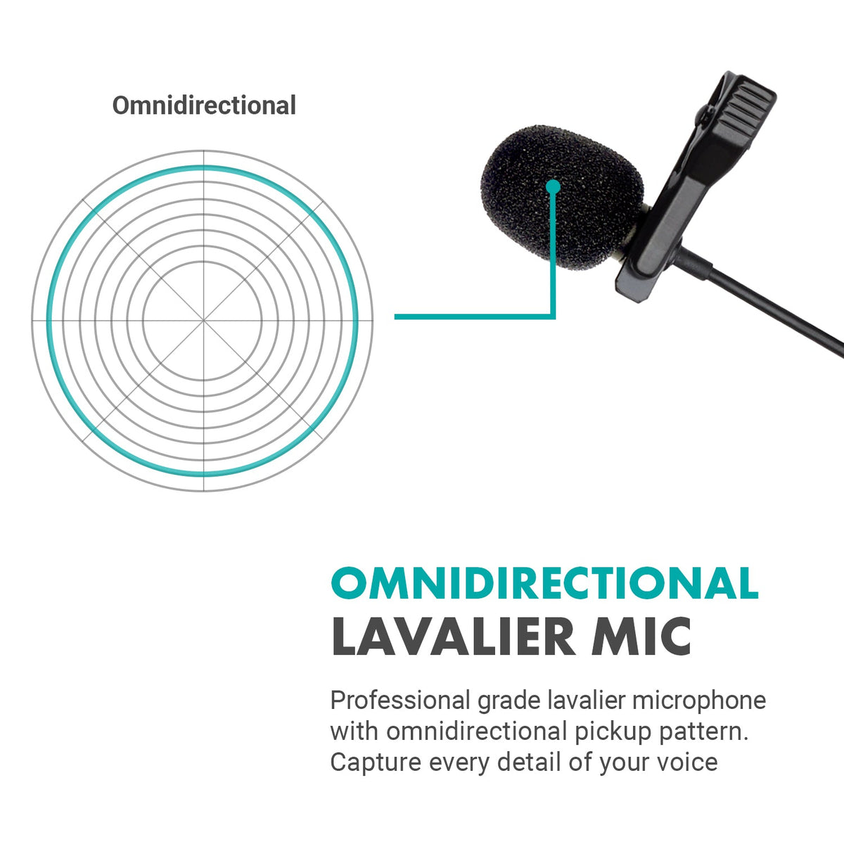 Movo WMX-1-UL | Wireless USB and USB-C Lavalier Microphone - Movo