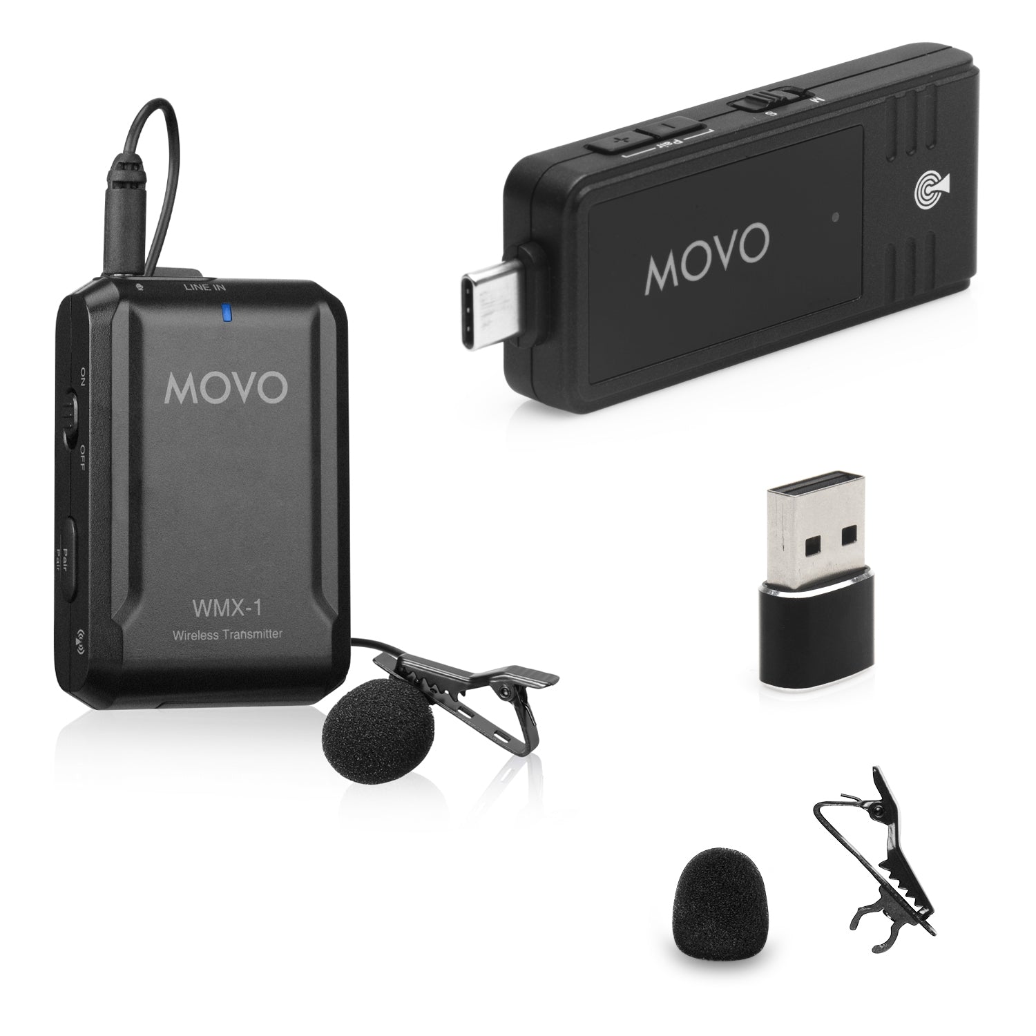 Hjælp Anerkendelse sandhed WMX-1-UL | Wireless USB and USB-C Lavalier Microphone | Movo