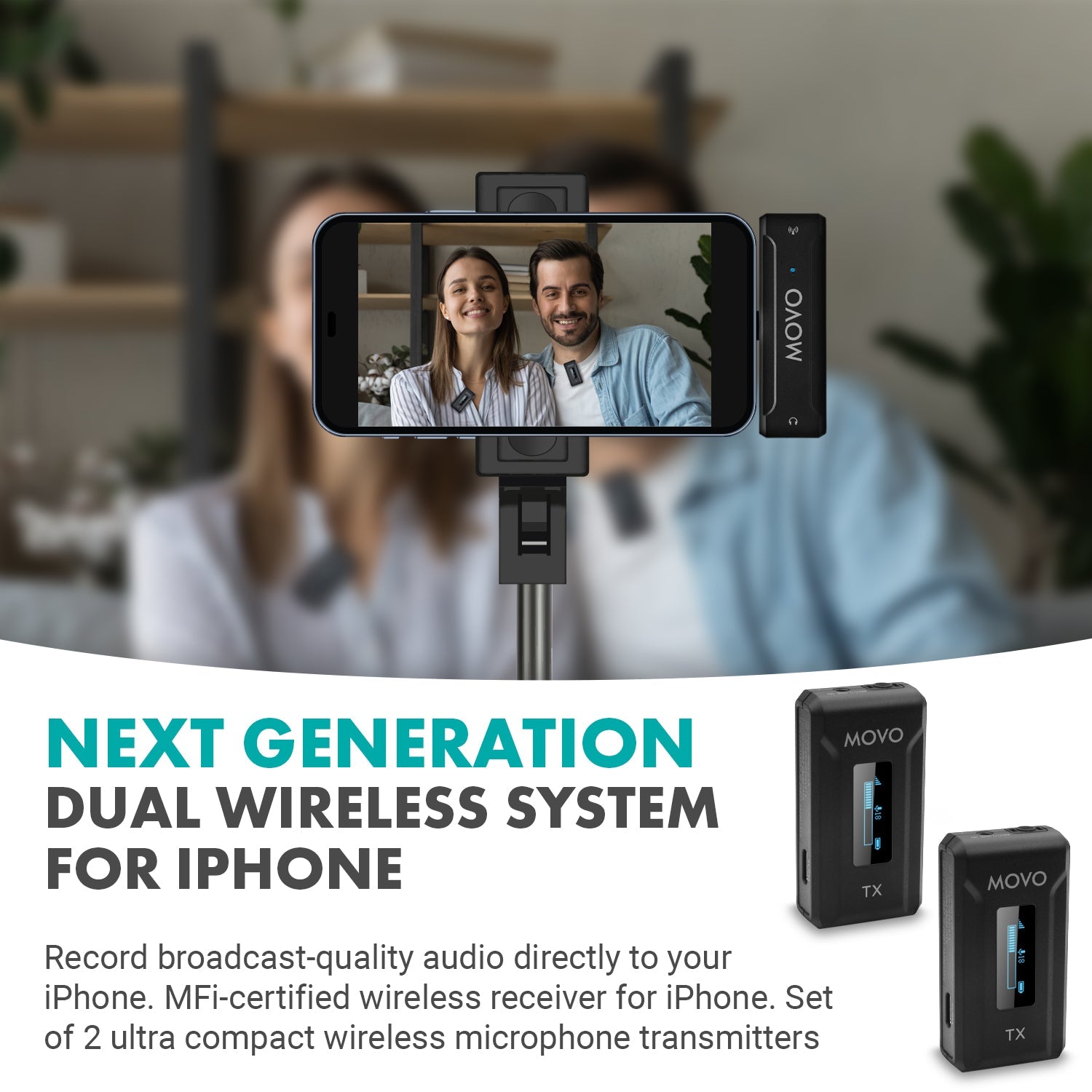 WMX-2-DUO  Dual Wireless Lav Mic System with Charging Case