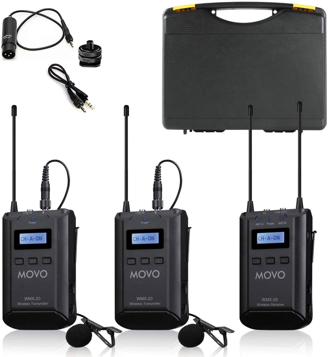 WMX-20-DUO, UHF Dual Wireless Lavalier Microphone System