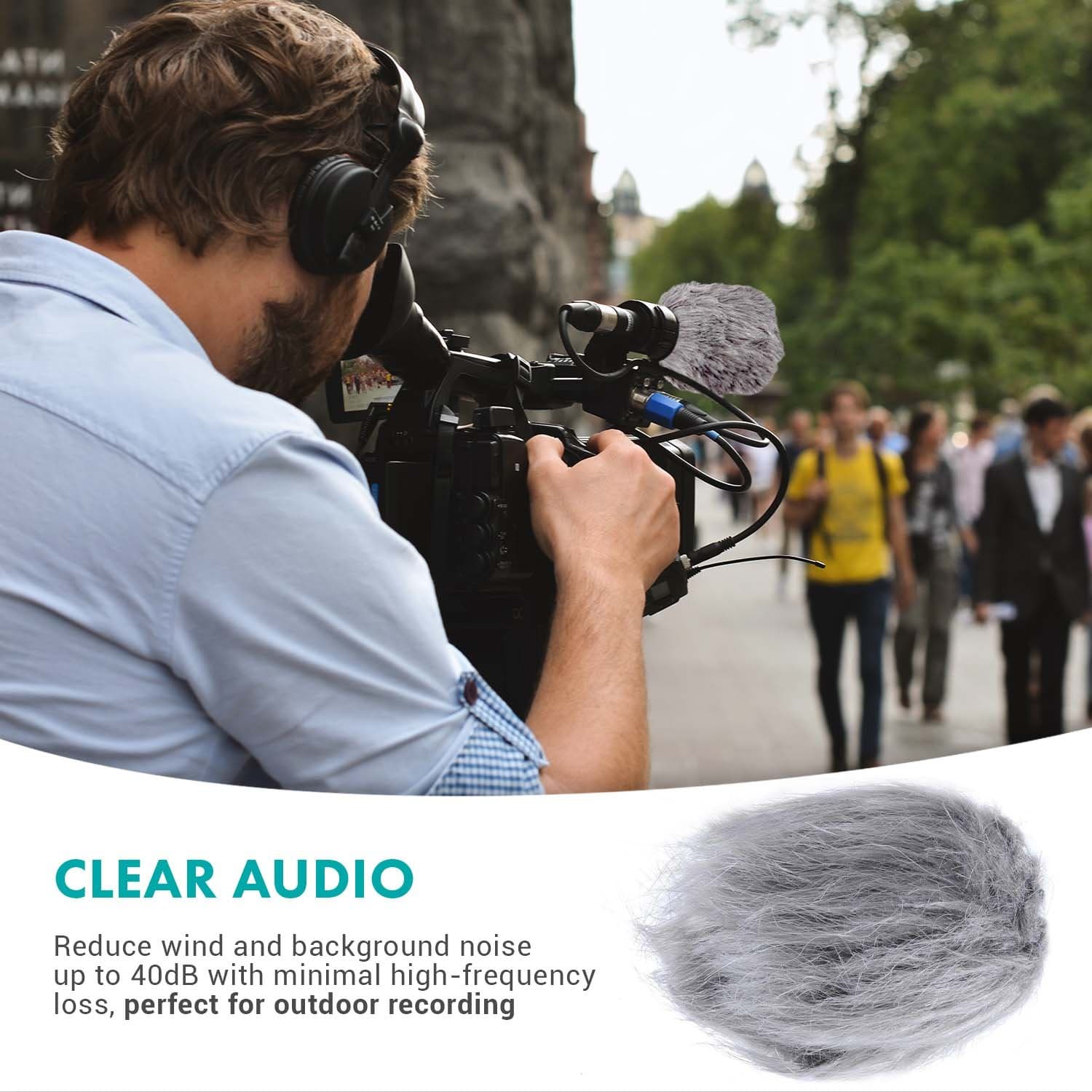 Weatherproof Microphone WS1 | Foam Windscreen for Shotgun Microphones | Movo