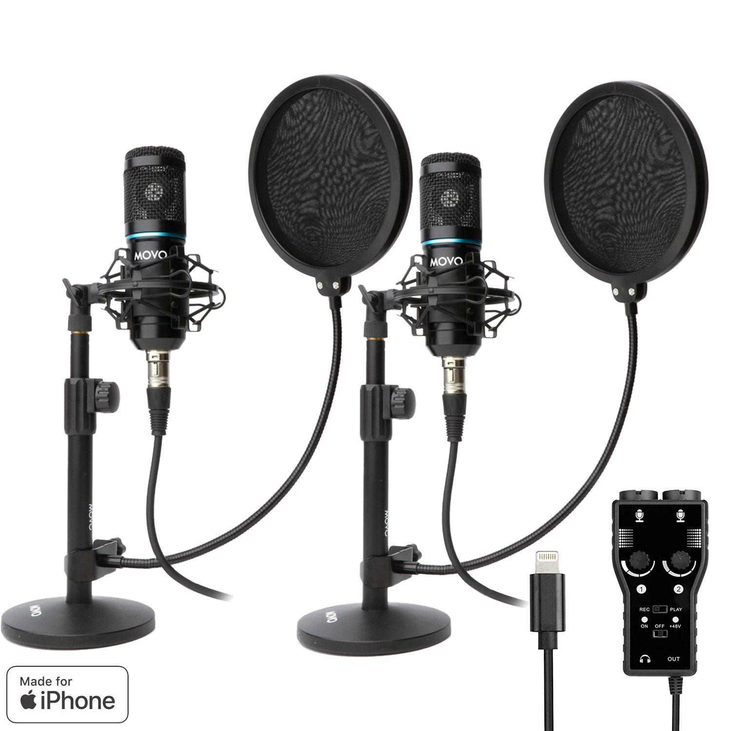 Kit Podcast Mesclador i 4 micròfons - 16nou