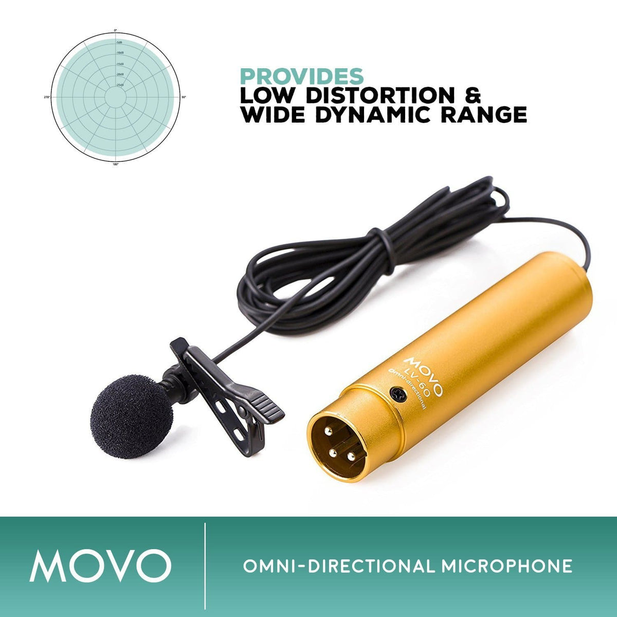 Omnidirectional &amp; Cardioid XLR Lav Condenser Mic Set - Movo