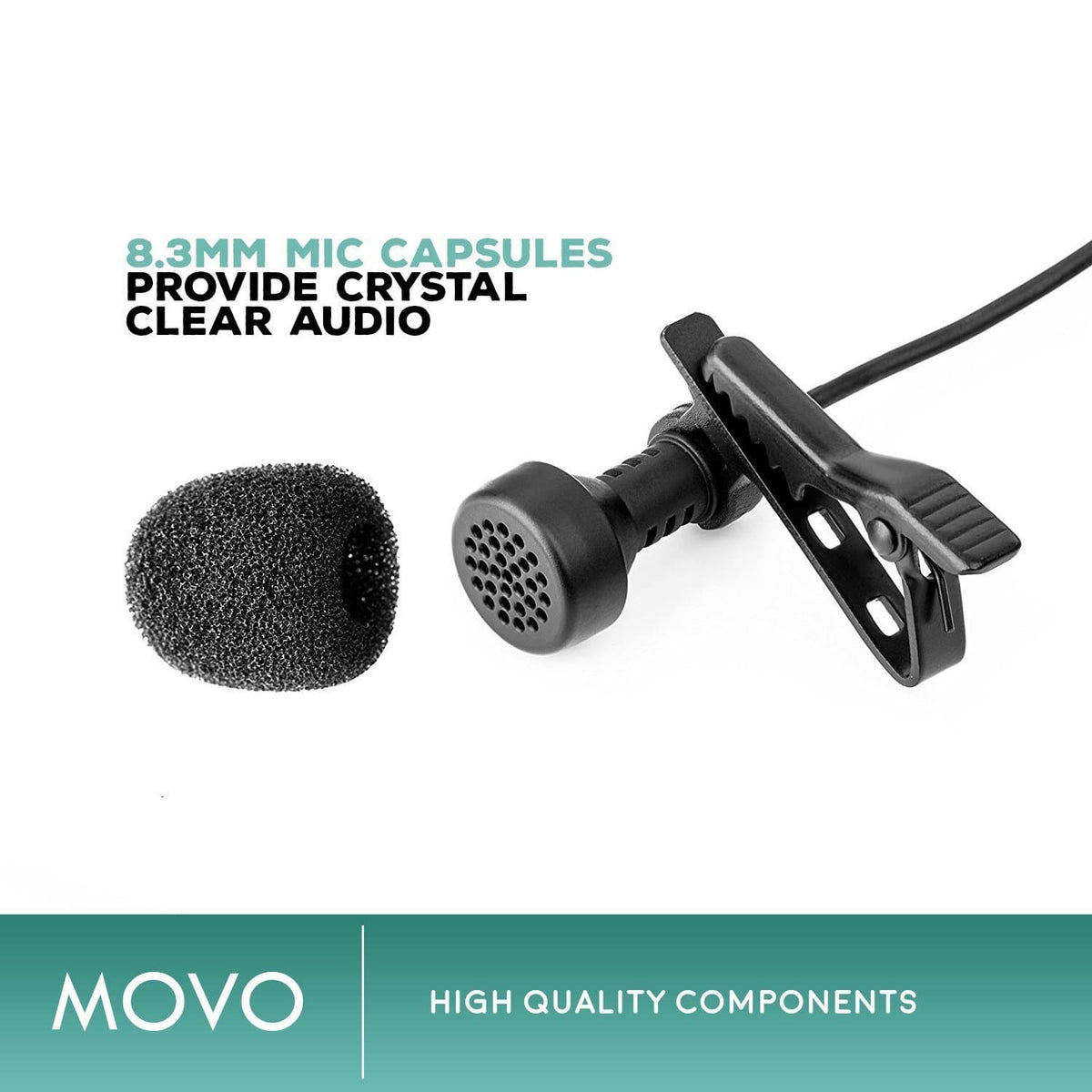 Omnidirectional &amp; Cardioid XLR Lav Condenser Mic Set - Movo