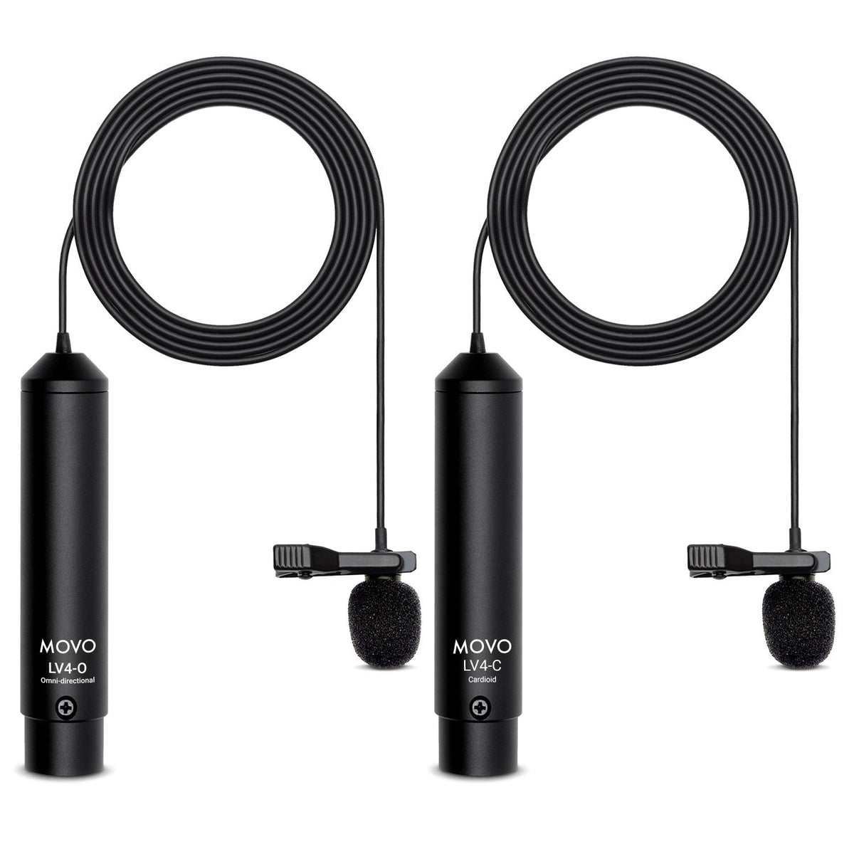 Phantom Power XLR Lavalier Microphone Interview Kit - Movo