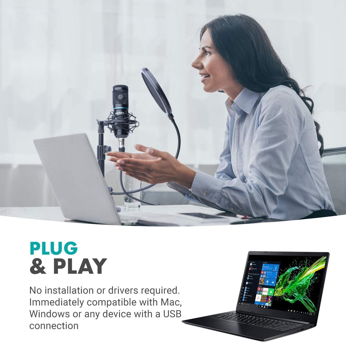 Portable iPhone Podcasting Equipment Bundle for iPhone &amp; iPad | Movo - Movo