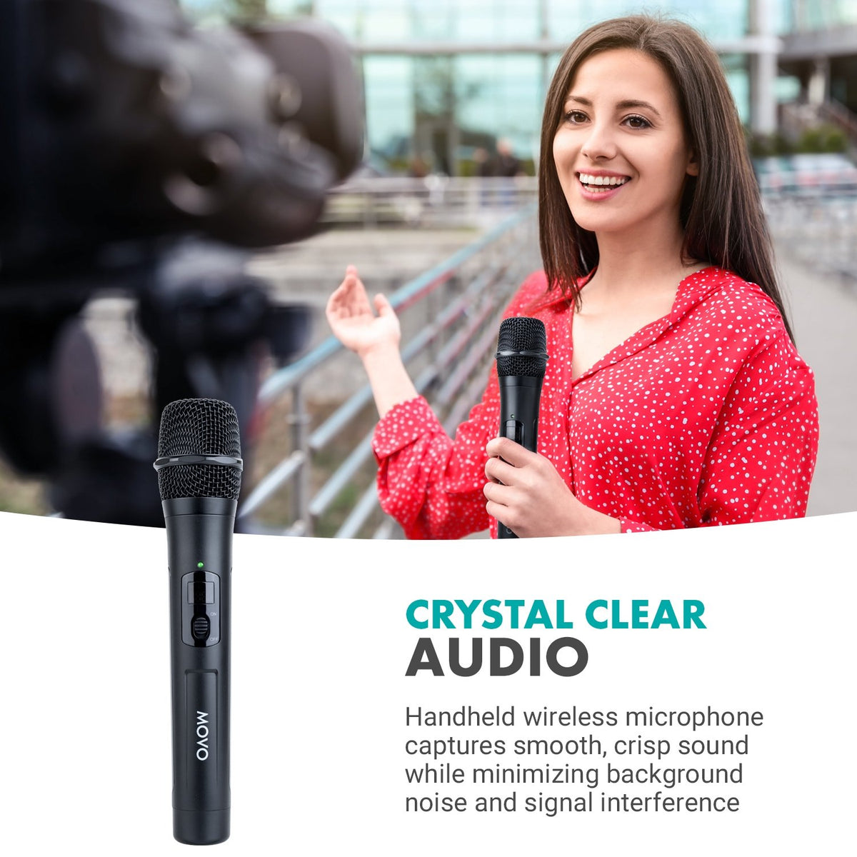 Portable VHF Wireless Handheld Microphone | WMX-7-TH | Movo - Movo