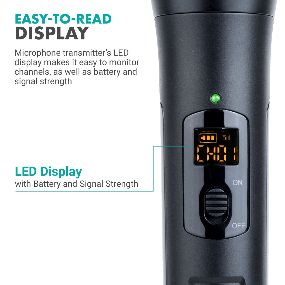 Portable VHF Wireless Handheld Microphone | WMX-7-TH | Movo - Movo