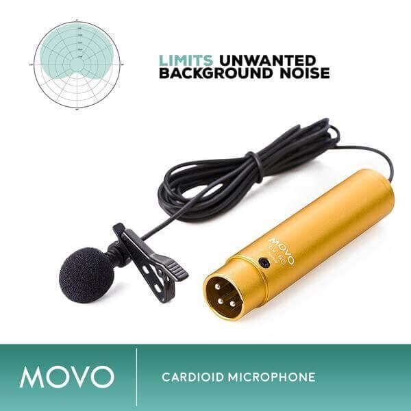 Pro-Grade Cardioid XLR Lav Condenser Mic - Movo