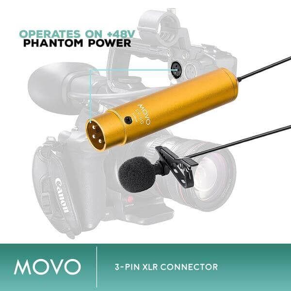 Pro-Grade Cardioid XLR Lav Condenser Mic - Movo