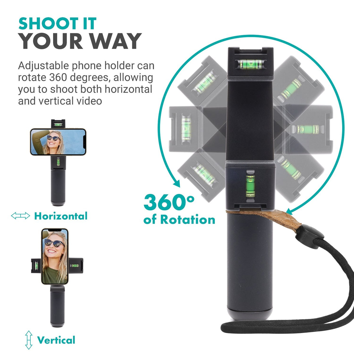 Rotating Smartphone Grip Handle Rig | PR-3 | Movo - Movo
