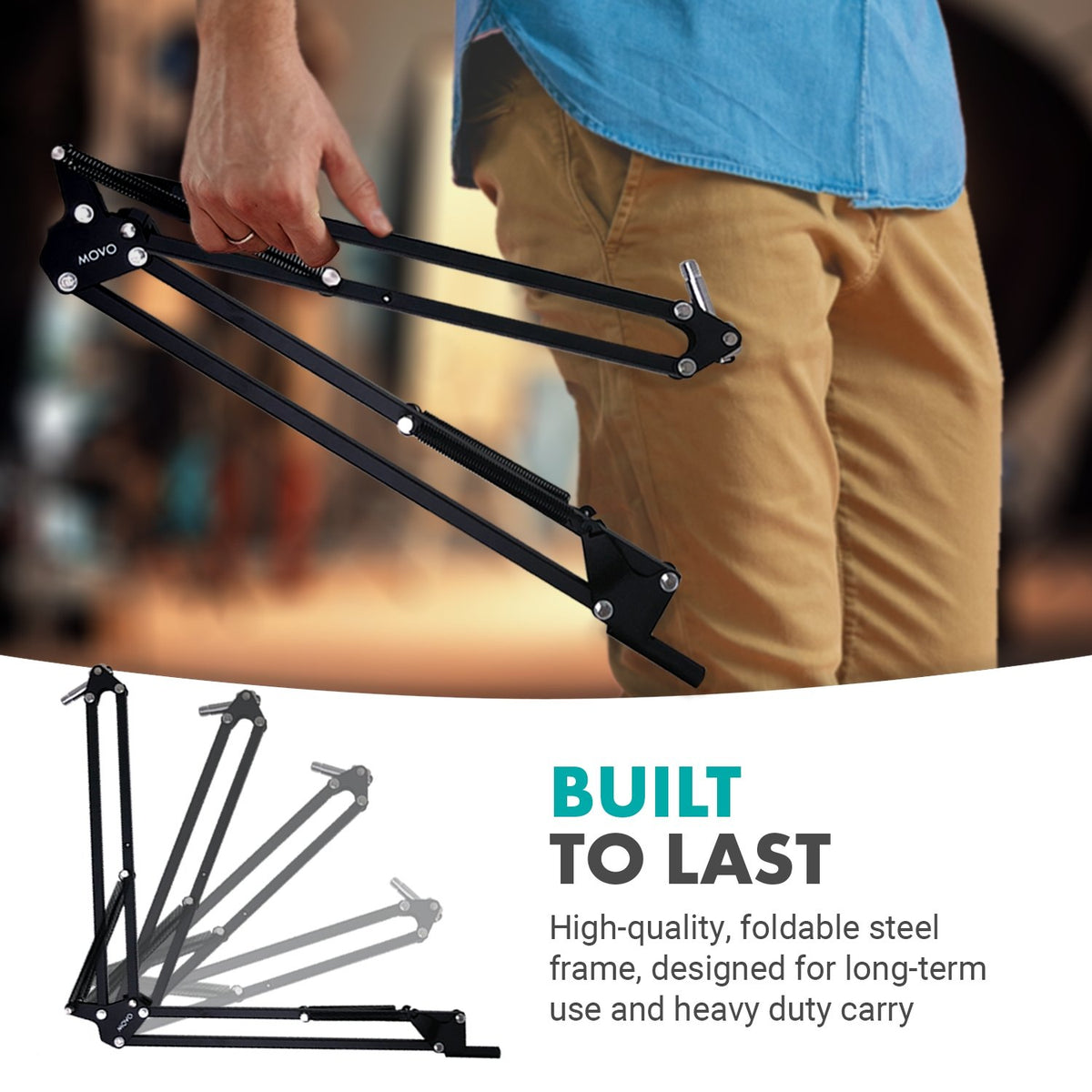 Scissor Boom Arm USB-C to USB Extension Cable | ASM-5-KS | Movo - Movo