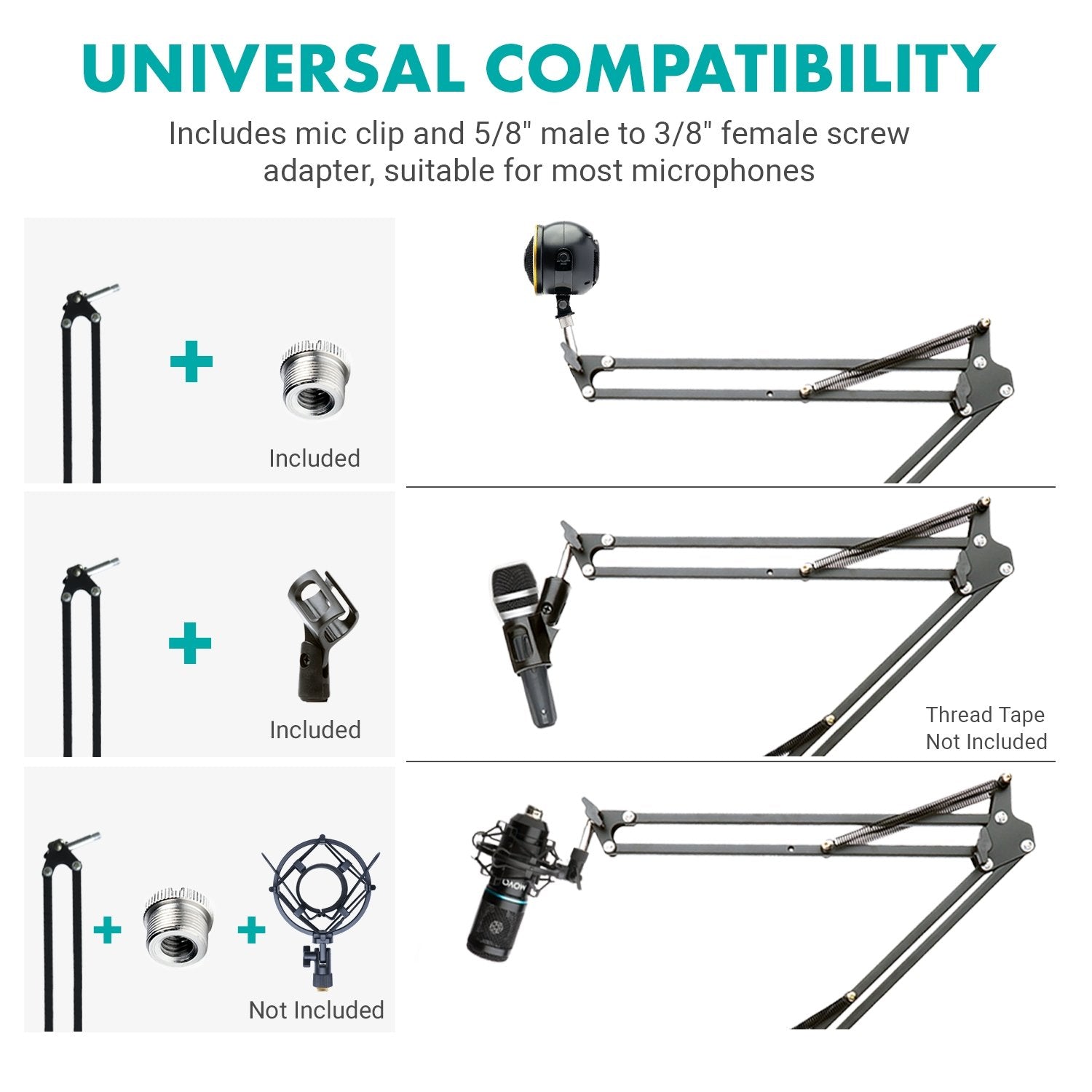 ASM-5-KS, Scissor Boom Arm USB-C to USB Extension Cable