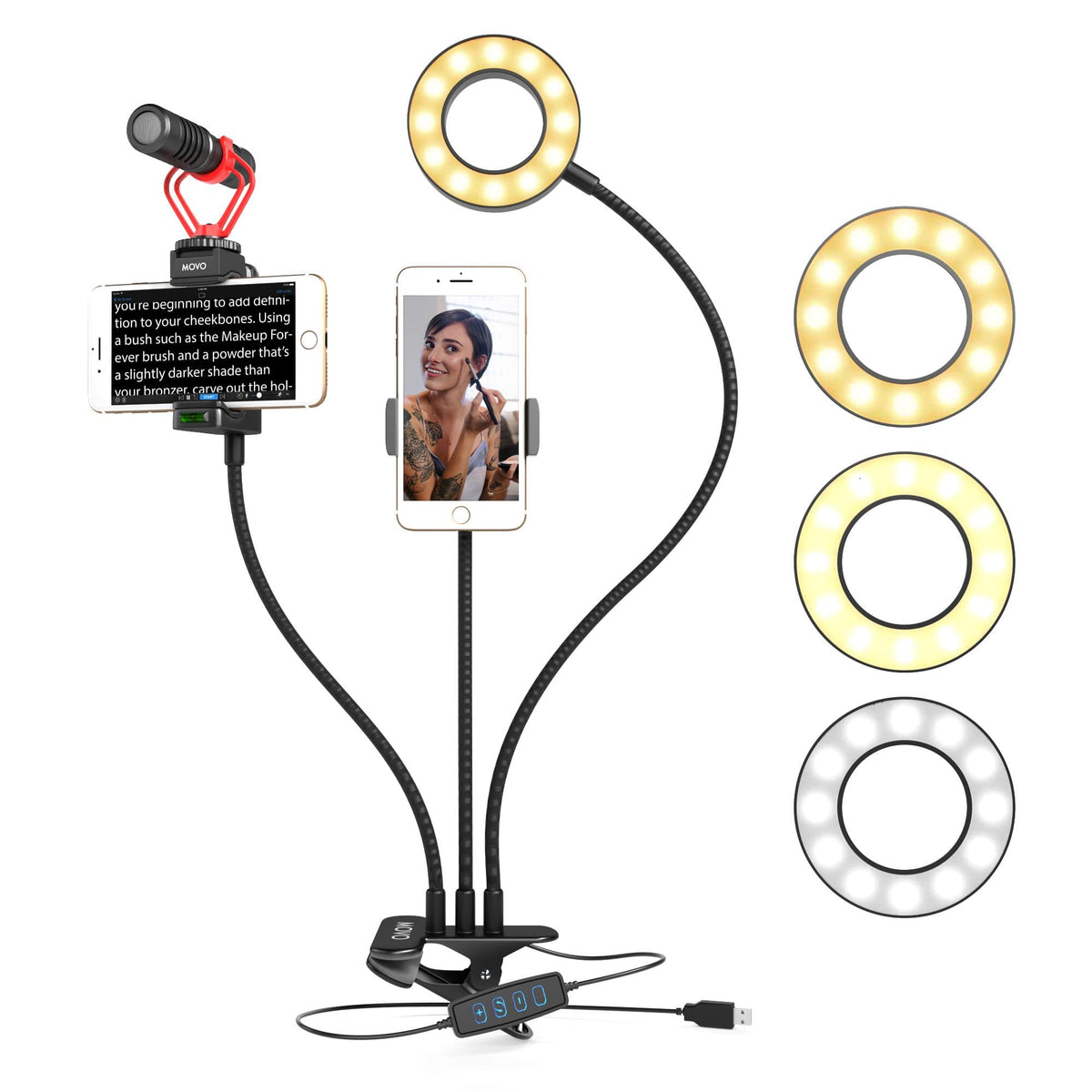 Selfie Ring Light Kit | Selfie Light | VGC-3 | Movo - Movo