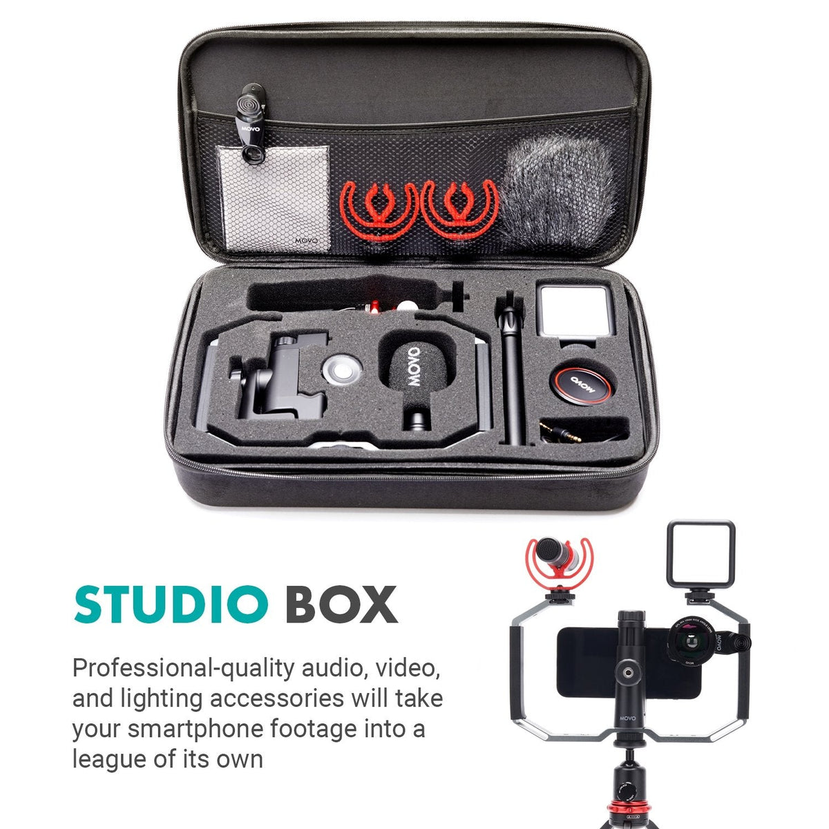 Smartphone Kit W/ PRO Mic, Light, Tripod - Movo