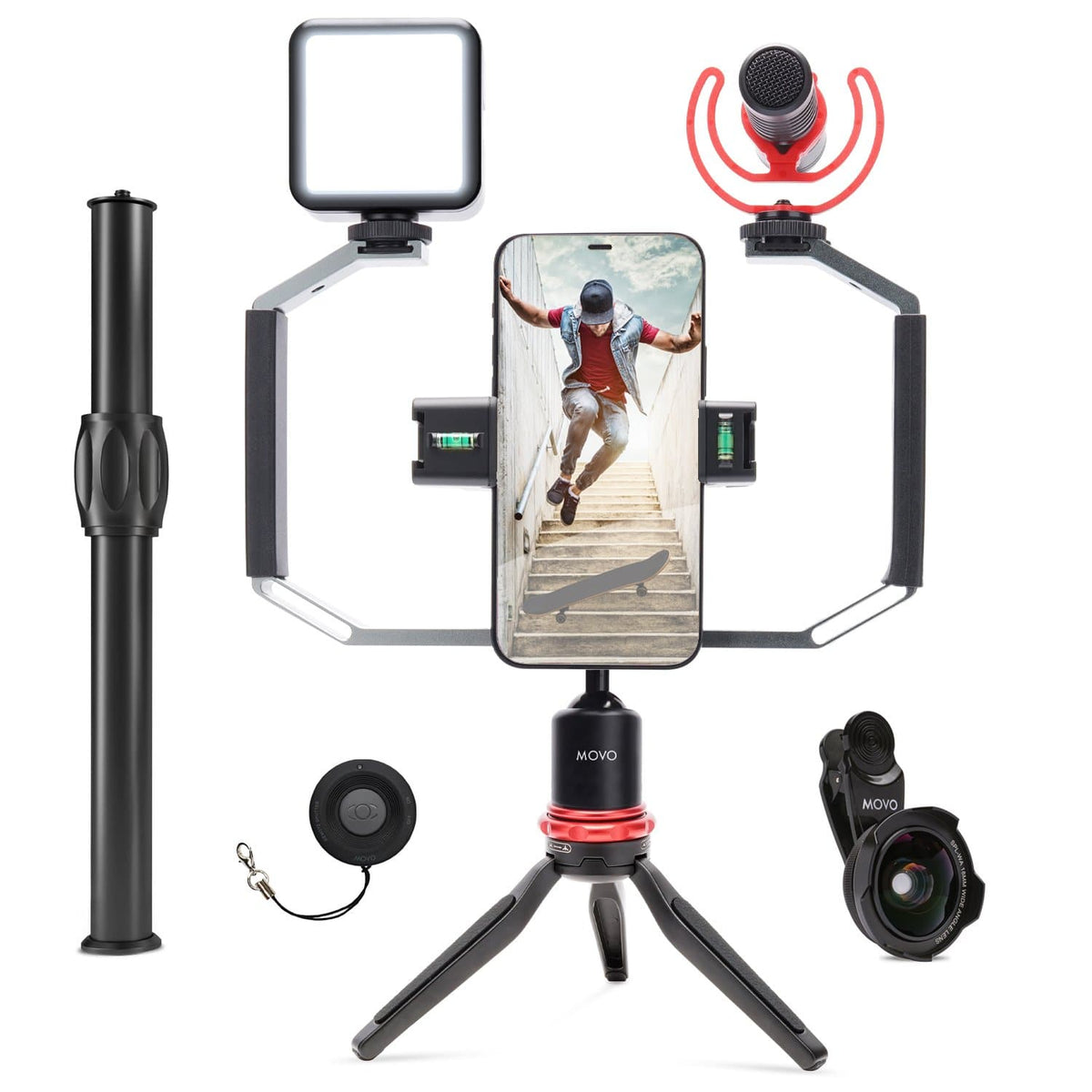 Smartphone Kit W/ PRO Mic, Light, Tripod - Movo