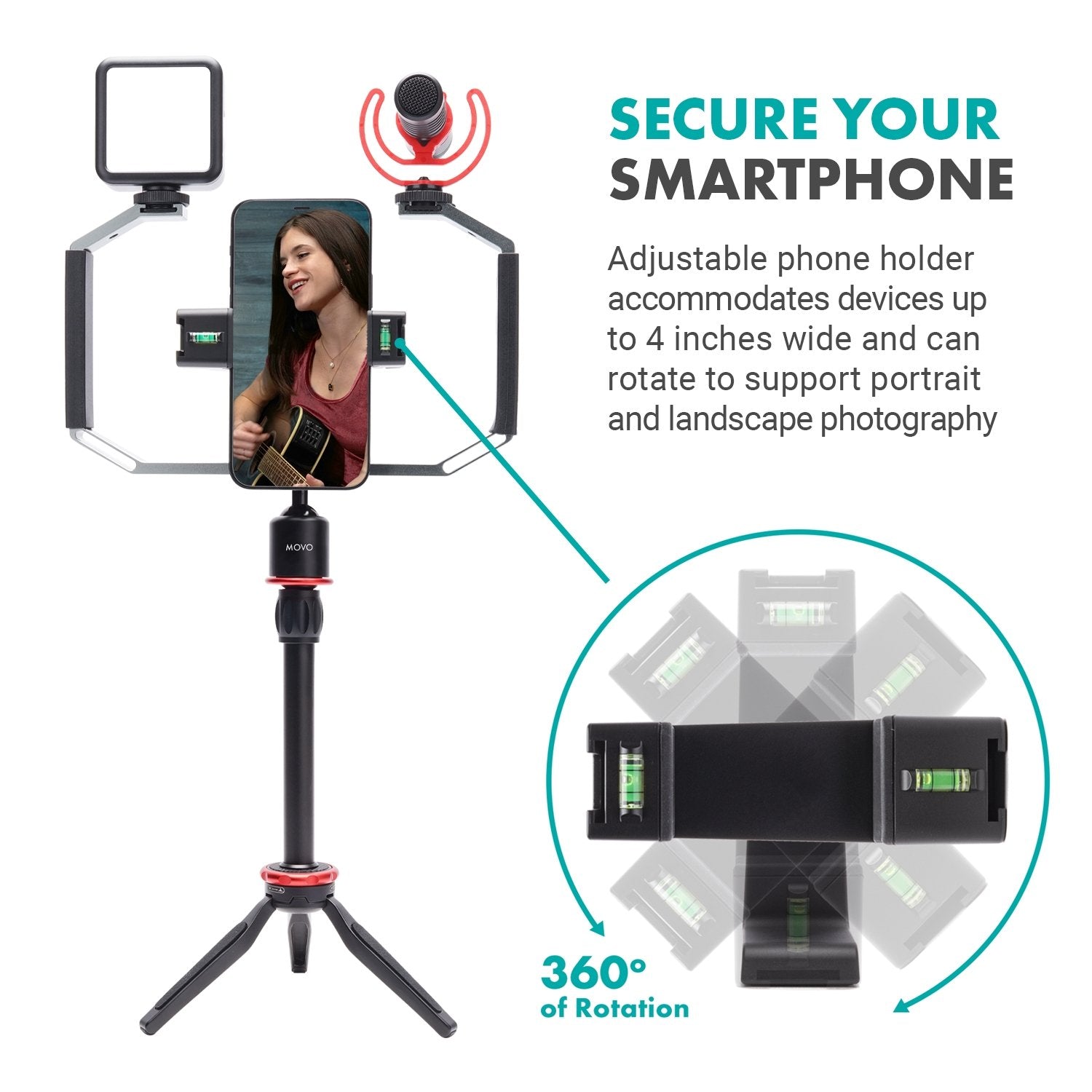 iVlog3 | Smartphone Kit W/ PRO Mic, Light, Tripod