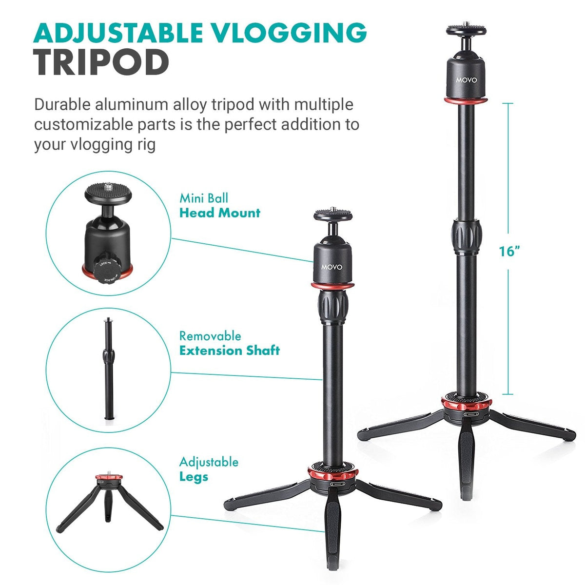 Smartphone Video Rig W/ Microphone + Tripod | VXR10+ | Movo - Movo