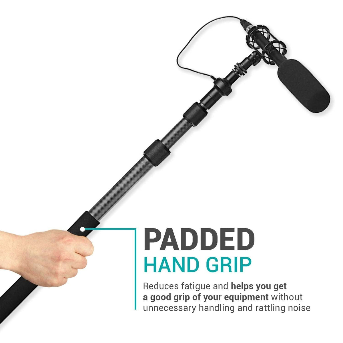 Telescoping Microphone Boom Pole for Video Making | CMP-25 | Movo - Movo