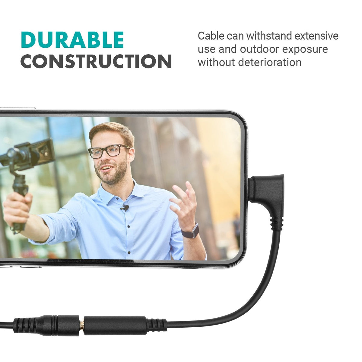 TRRS Mic. Dongle W/Gimbal Compatibility for Apple products | IMA-3 | Movo - Movo