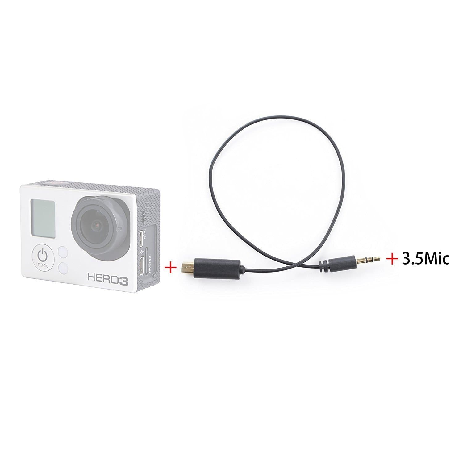 Gopro Mic Input CFP-2 | GoPro Mic/Headphone TRS Male Input Jack | Movo