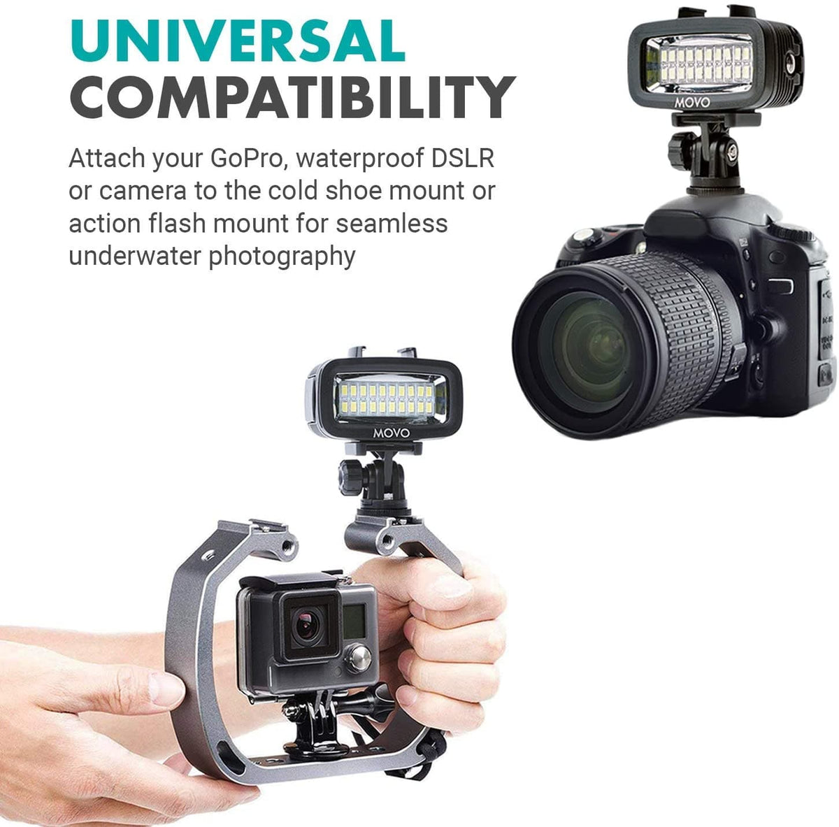 Underwater High-Power Rechargeable LED Video Light | LED-WP | Movo - Movo