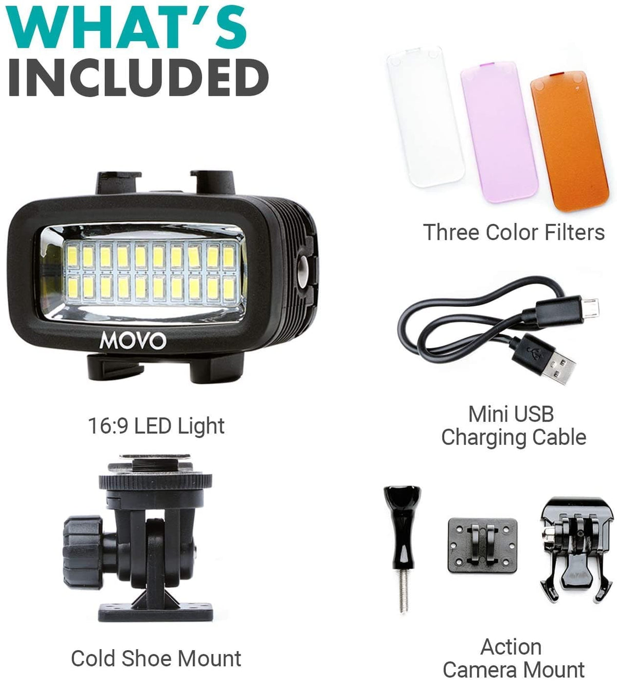 Underwater High-Power Rechargeable LED Video Light | LED-WP | Movo - Movo