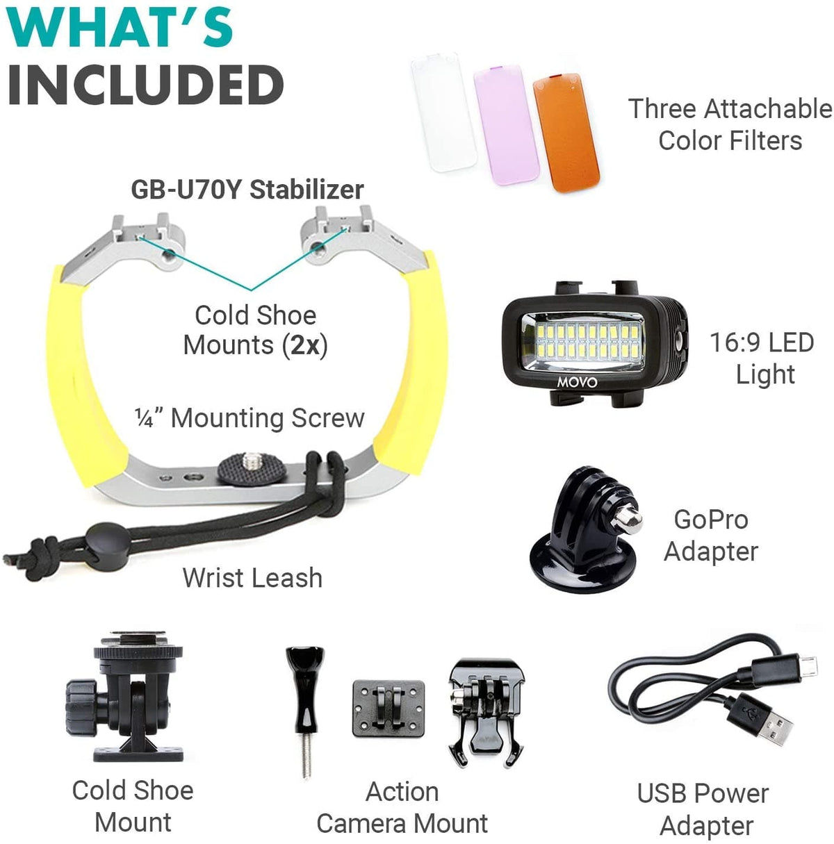 Underwater Photography Equipment | Underwater Camera Rig Bundle | Movo - Movo