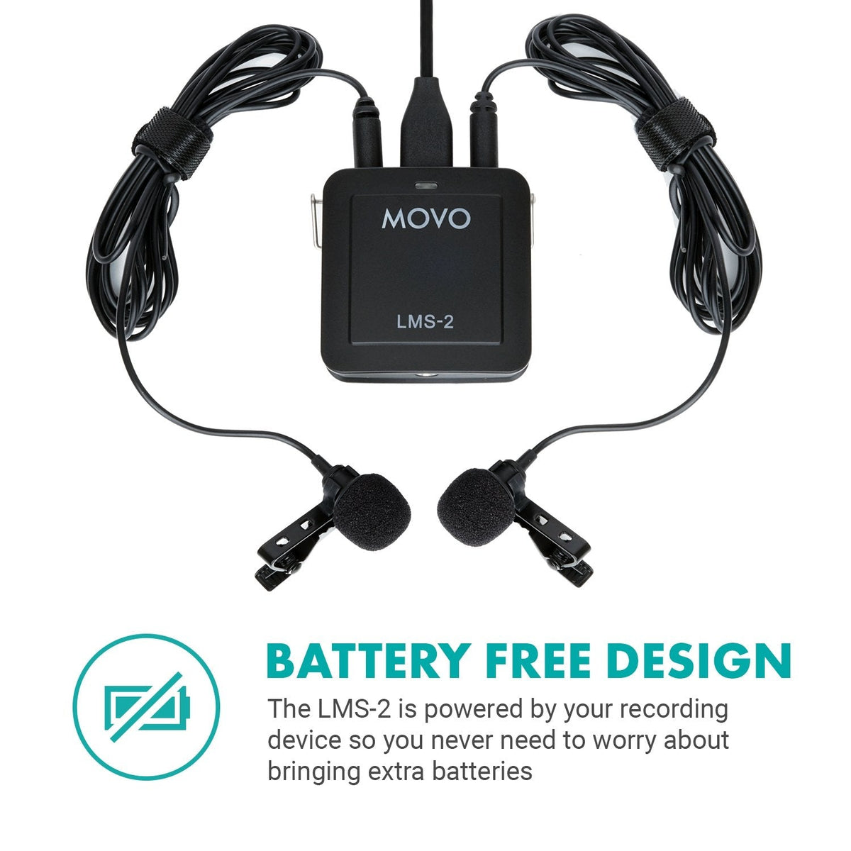 Universal Dual Channel Wired Lavalier Microphone Kit - Movo